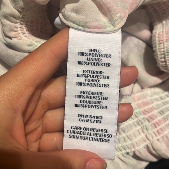 𝅺CALVIN‎ Klein Floral Blouse Medium - Picture 9 of 10